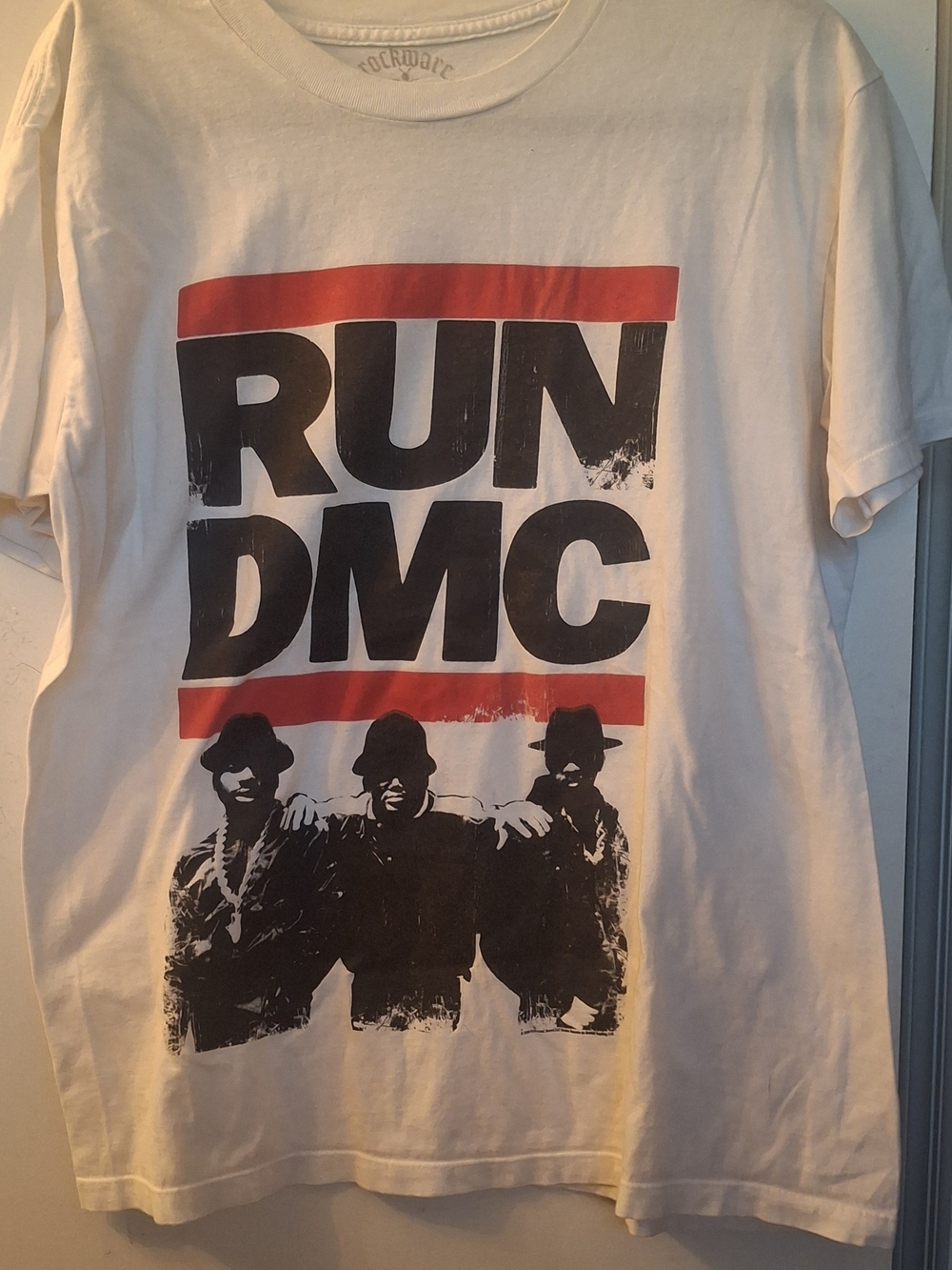 RUN DMC Graphic Tee - White with Black & Red Print